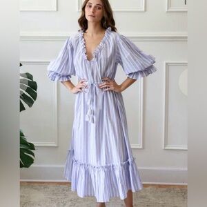 Mille Linnea Maxi Dress Periwinkle Stripe Large
